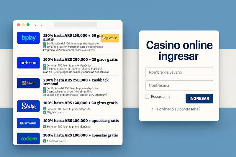 Casino online ingresar – cómo entrar